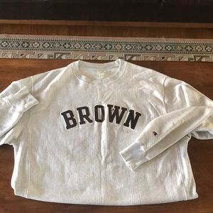 Brown University Champion Reverse Weave Crew Sweatshirt